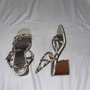 snake skin sandals